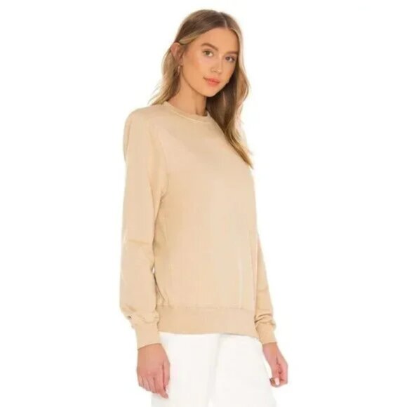 PARENTEZI Removable Shoulder Pad Sweatshirt in Caramel - Picture 2 of 4